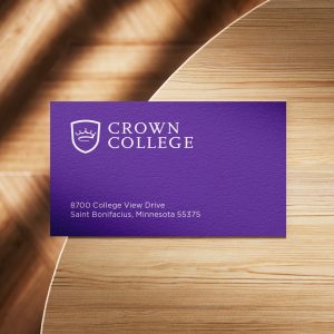 Crown College Business Cards
